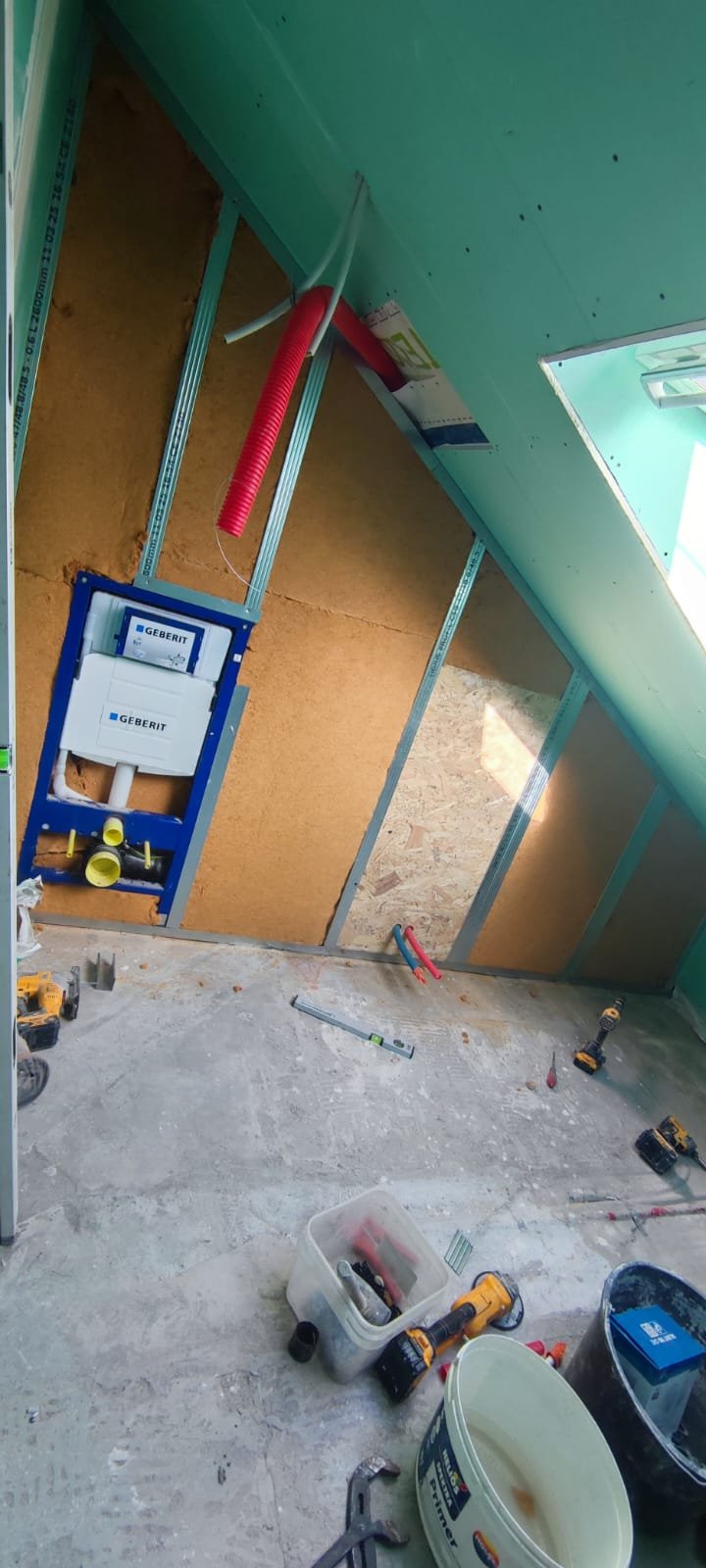 Chantier de carrelage avant travaux de pose